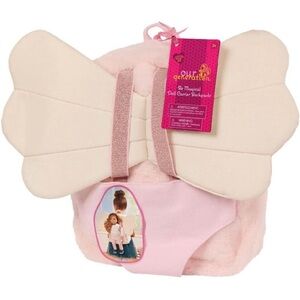 Be Magical Doll Carrier Backpack Pink Backpack with Wings for Kids & 18" Dolls